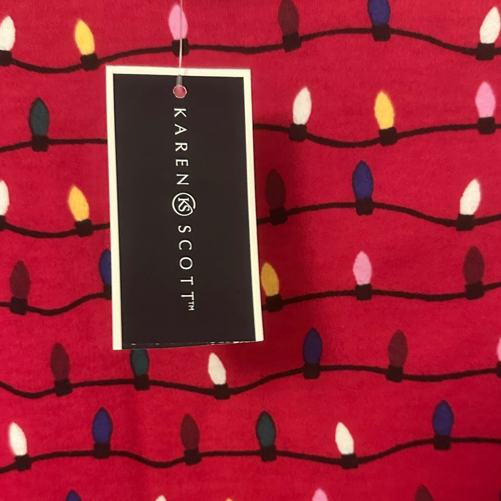 Red Long Sleeve Shirt with Pattern - Picture 2 of 5